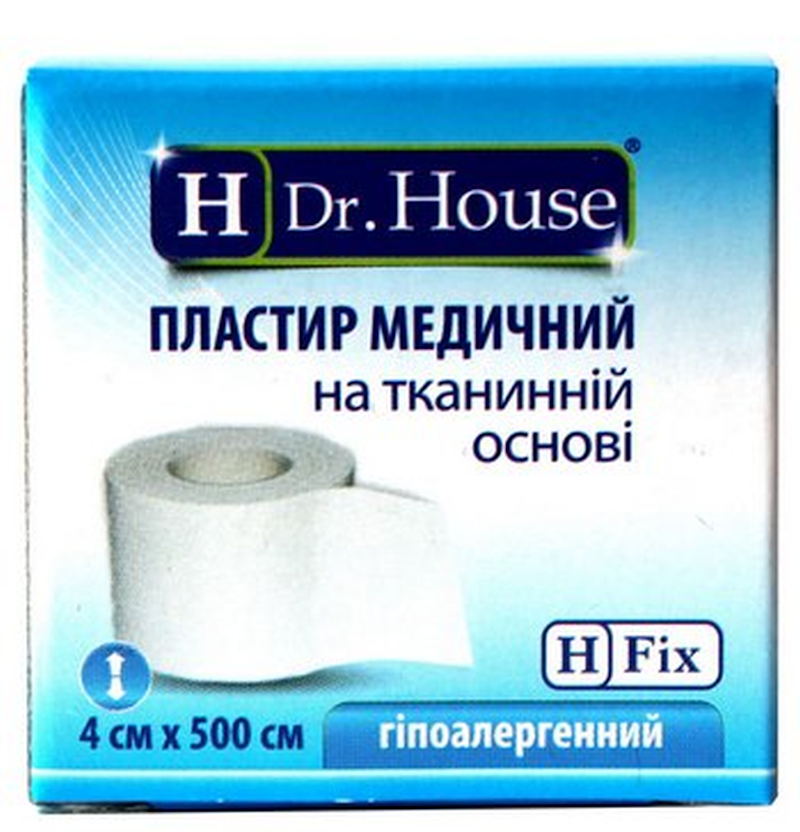 Пластир медичний "H Dr. House" на тканинній основі 4 см x 500 см